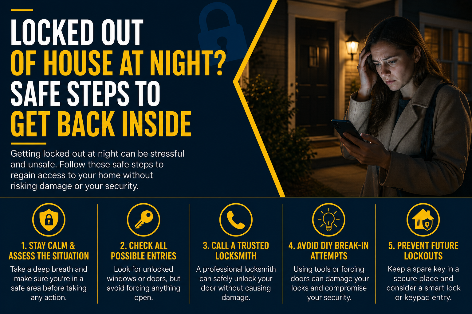 Locked Out of House at Night? What You Should Do First