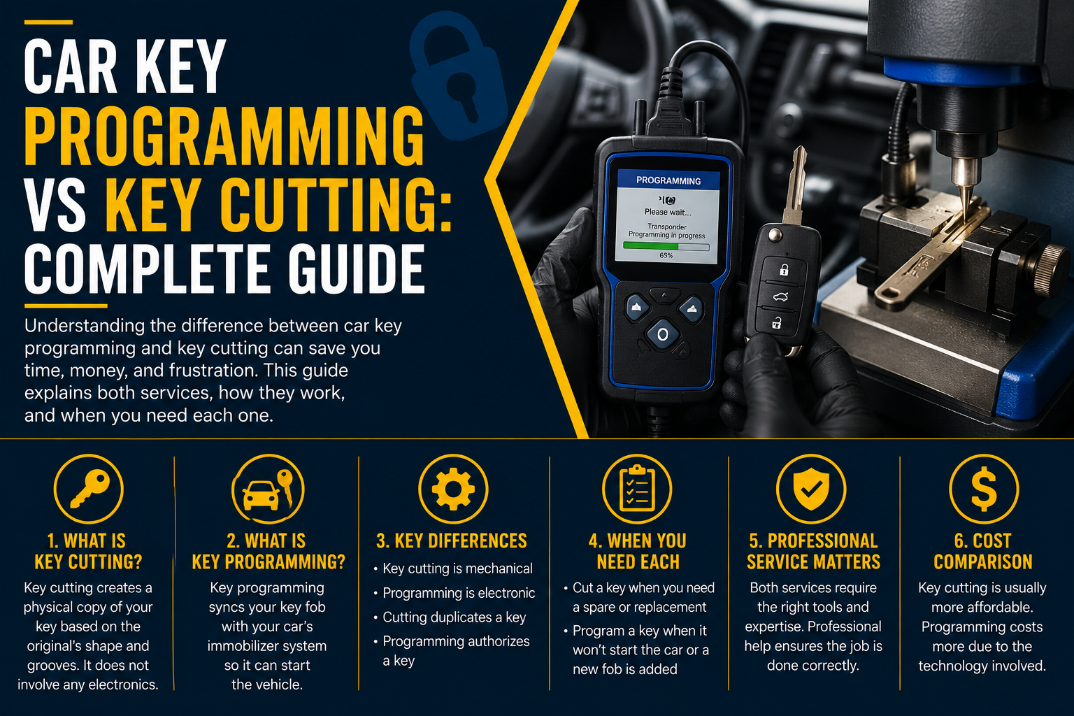 Car Key Programming vs Key Cutting: What’s the Difference?