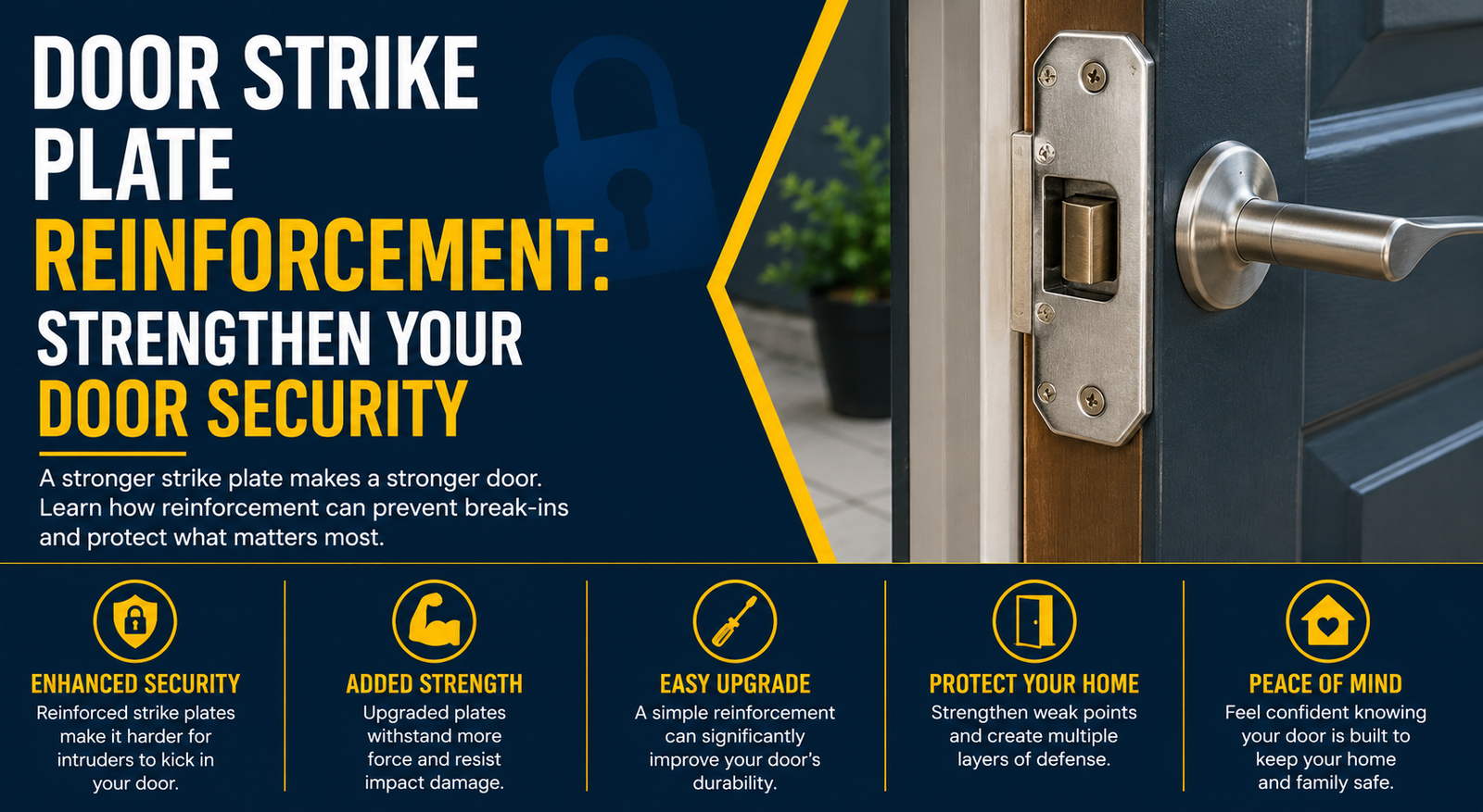 Door Strike Plate Reinforcement Guide: How to Strengthen Your Door Security Against Forced Entry