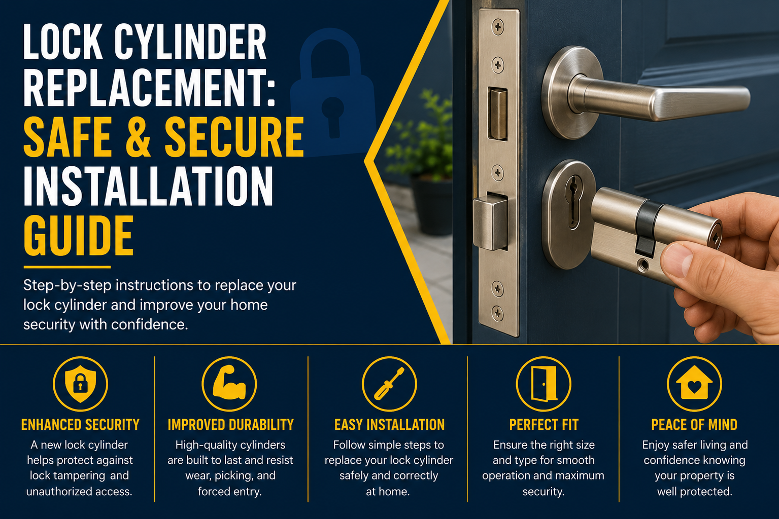 Lock Cylinder Replacement Guide: How to Replace a Door Lock Cylinder Safely and Securely Without Compromising Your Security