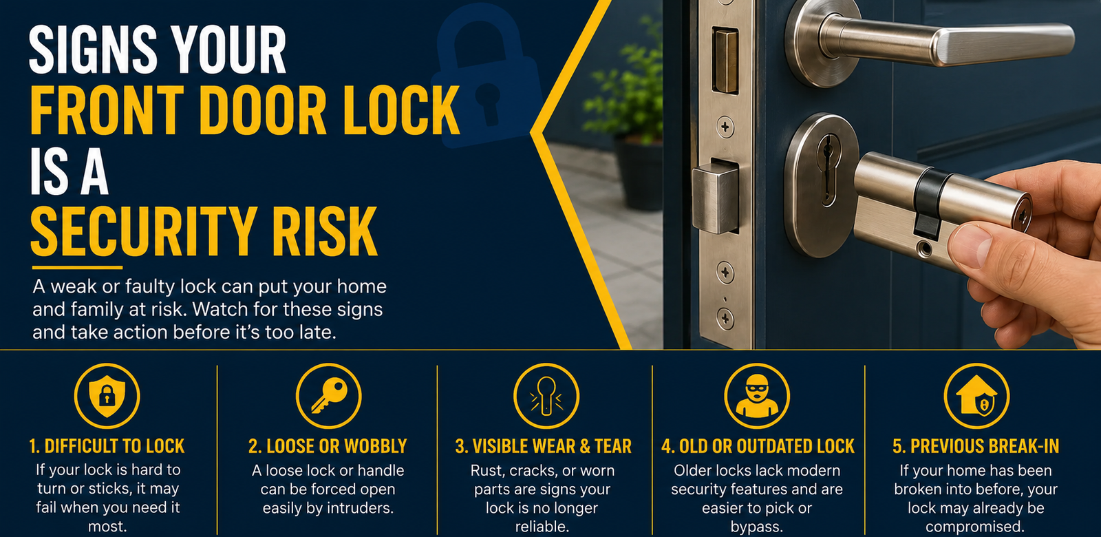 Signs Your Front Door Lock Is Becoming a Security Risk And What to Do About It