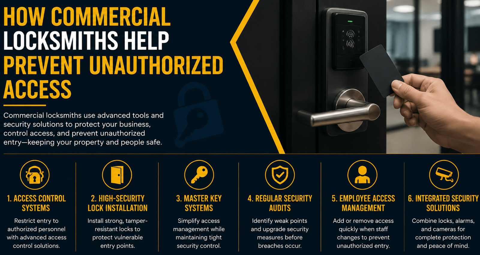 How Commercial Locksmiths Help Prevent Unauthorized Access