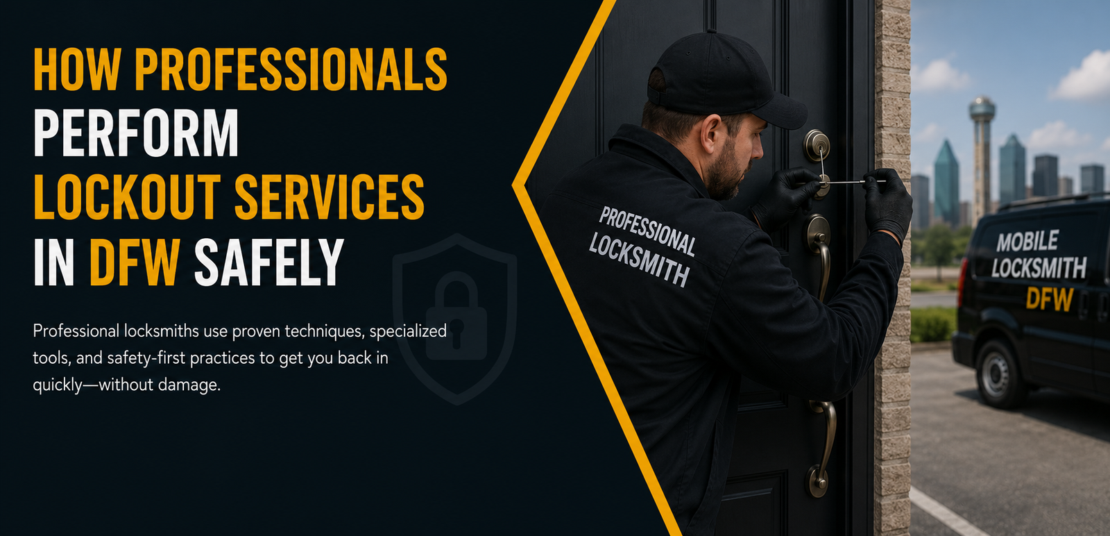 How Professionals Perform Lockout Services in DFW Safely