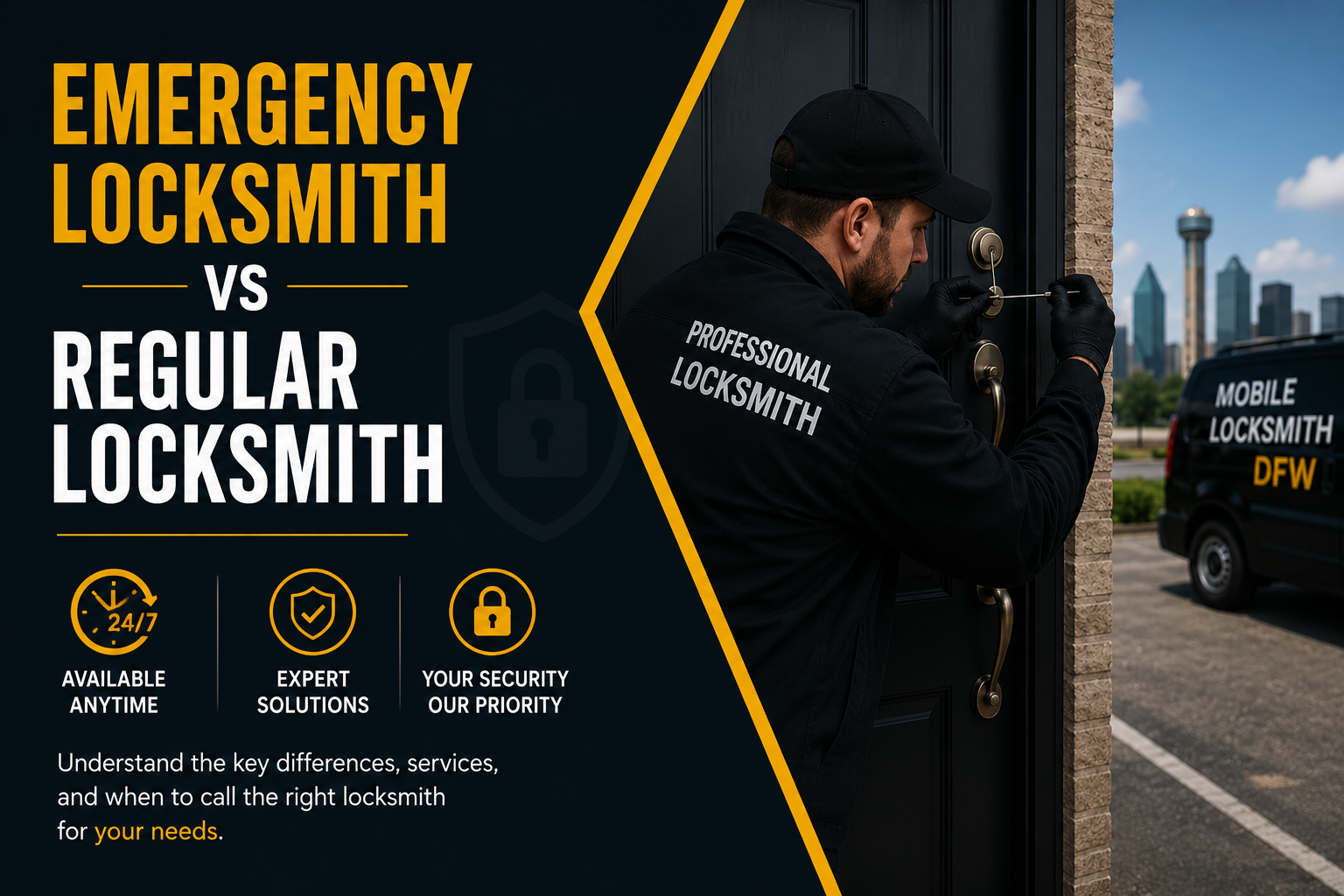 Emergency Locksmith vs. Regular Locksmith: What’s the Difference?