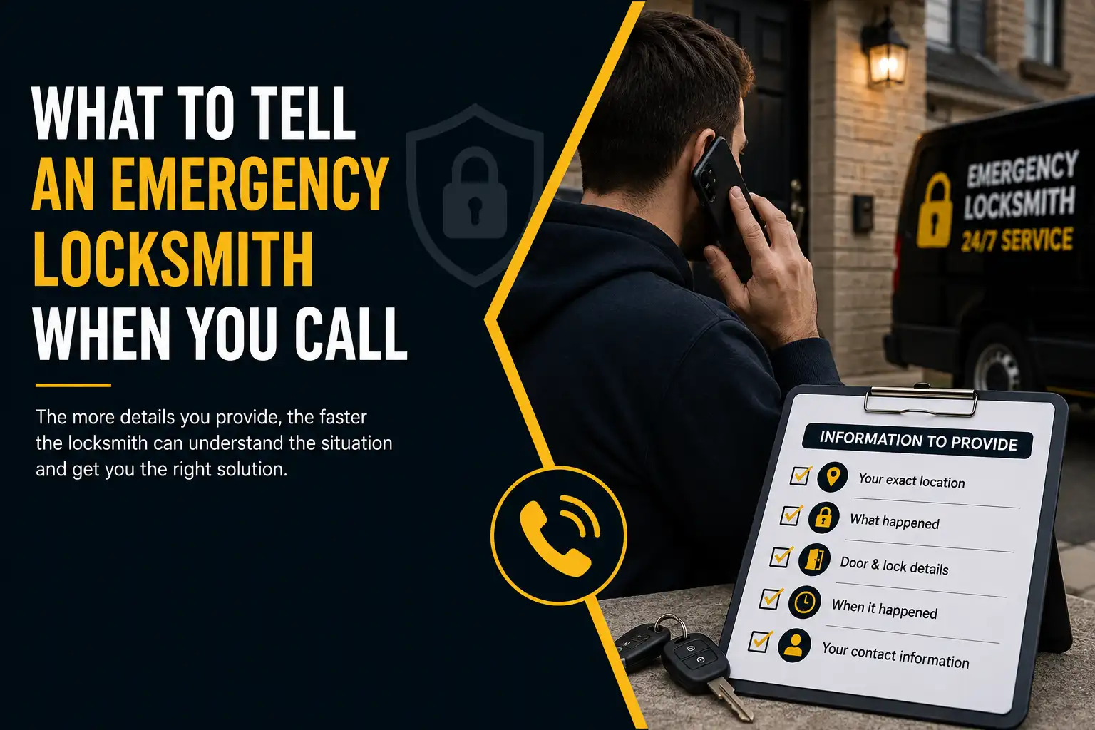 What Information Should You Give When Calling an Emergency Locksmith?