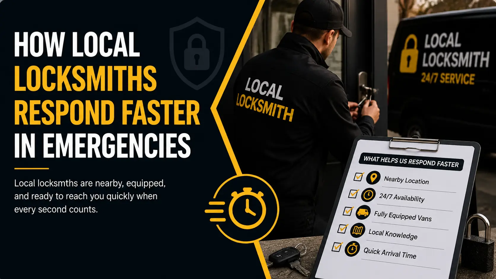 How Local Locksmiths Respond Faster in Urgent Situations