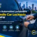 Automotive locksmith handling a car lockout in DFW
